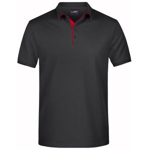 Polo shirt Golf Pro premium zwart/rood voor heren