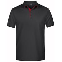 Polo shirt Golf Pro premium zwart/rood voor heren