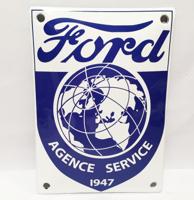 Ford Agence Service 1947 Emaille Bord