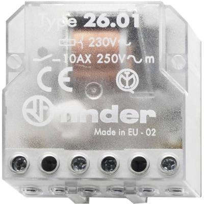 Finder 26.01.8.024.0000 Stroomstootschakelaar Inbouw 1x NO 24 V/AC 10 A 2500 VA 1 stuk(s)