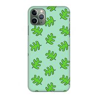 Groene blaadjes: Volledig geprint iPhone 11 Pro Max Hoesje