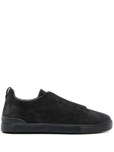 Zegna Triple Stitch suede sneakers - Bleu