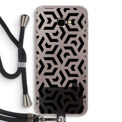 Crazy pattern: Samsung Galaxy J4 Plus Transparant Hoesje met koord