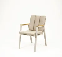 Stapelstoel Kunststof Leather Fauteuil Crème