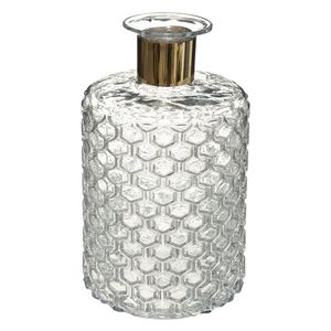Atmosphera bloemenvaas - Elegance - Apotheker Fles vorm - transparant - glas - H26 x D15 cm