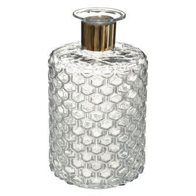 Atmosphera bloemenvaas - Elegance - Apotheker Fles vorm - transparant - glas - H26 x D15 cm