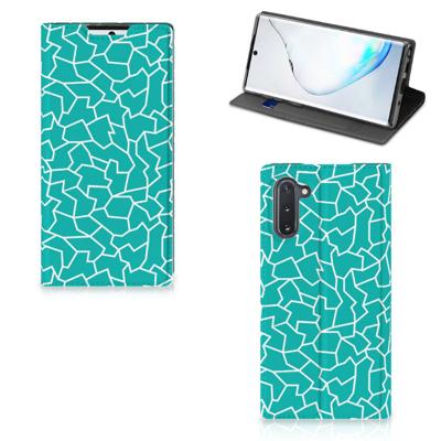 Samsung Galaxy Note 10 | Bookcase | Cracks Blue