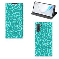 Samsung Galaxy Note 10 | Bookcase | Cracks Blue