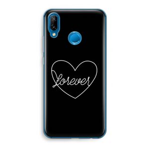 Forever heart black: Huawei P20 Lite Transparant Hoesje