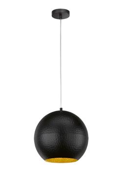 Fischer & Honsel Bol hanglampMylon Ø 30cm zwart - 60763
