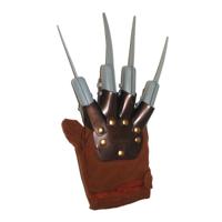 Funny Fashion Freddy Krueger horror handschoen - voor volwassenen - Halloween verkleed accessoires - thumbnail