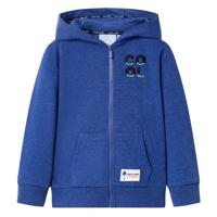 VidaXL Kindervest met capuchon en rits 104 gemêleerd donkerblauw