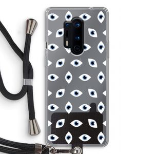 Eyes pattern: OnePlus 8 Pro Transparant Hoesje met koord