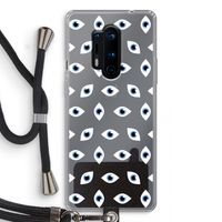 Eyes pattern: OnePlus 8 Pro Transparant Hoesje met koord