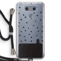 Kleine kattenkopjes: LG G6 Transparant Hoesje met koord