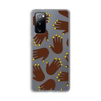 Hands dark: Samsung Galaxy S20 FE / S20 FE 5G Transparant Hoesje
