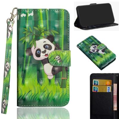 3D-schilderij patroon gekleurde tekening horizontale Flip TPU + PU lederen draagtas met houder & kaartsleuven & portemonnee voor Galaxy A10e (bamboe P