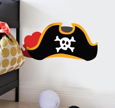 Piraten hoed kinderen sticker