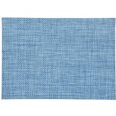 Placemat/onderlegger - blauw - geweven - kunststof - 45 x 30 cm - bescherming