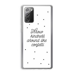 Confetti: Samsung Galaxy Note 20 / Note 20 5G Transparant Hoesje