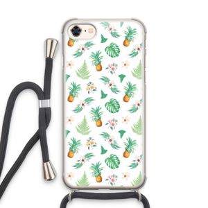 Ananas bladeren: iPhone 8 Transparant Hoesje met koord