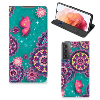 Samsung Galaxy S21 | Bookcase | Cirkels en Vlinders