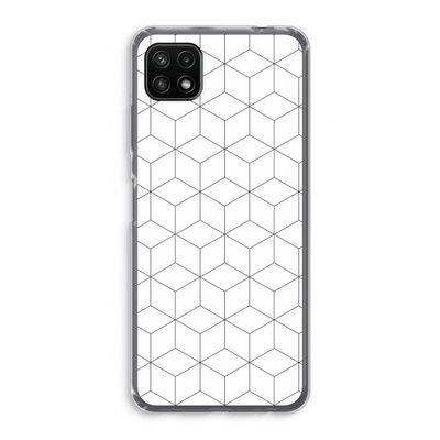 Zwart-witte kubussen: Samsung Galaxy A22 5G Transparant Hoesje