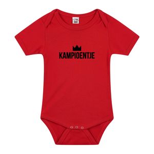 Belgie supporter Kampioentje verkleed/cadeau baby rompertje rood jongen/meisje EK / WK supporter