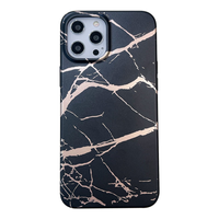 iPhone SE 2020 hoesje - Backcover - Softcase - Marmer - TPU - Zwart