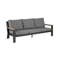 Valerie loungebank 3-zits antraciet - Exotan