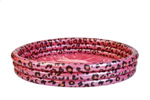 Swim Essentials kinderzwembad roze panterprint 3 ringen - 150 cm