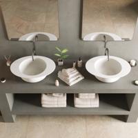 Wastafel Ideavit Solidcap 3.0 Opbouw 60x45.2x15.5 cm Solid Surface Mat Wit Wastafel Ideavit Solidcap 3.0 Opbouw 60x45.2x15.5 cm Solid Surface Mat Wit
