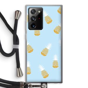 Ananasjes: Samsung Galaxy Note 20 Ultra / Note 20 Ultra 5G Transparant Hoesje met koord
