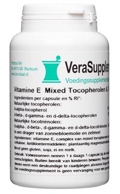 VeraSupplements Vitamine E Mixed Tocopherols - 200 I.E. Capsules