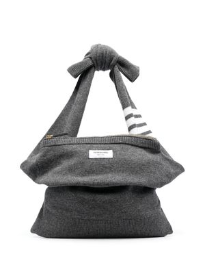 Thom Browne sacoche à fermeture zippée - Gris