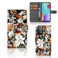 Hoesje voor Samsung Galaxy A52 Dark Flowers - thumbnail