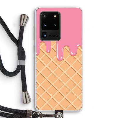 Ice cream: Samsung Galaxy S20 Ultra Transparant Hoesje met koord