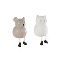 Spaarpot Kat & Muis pootjes 10x10x14cm