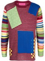 The Elder Statesman pull à design patchwork - Rouge - thumbnail