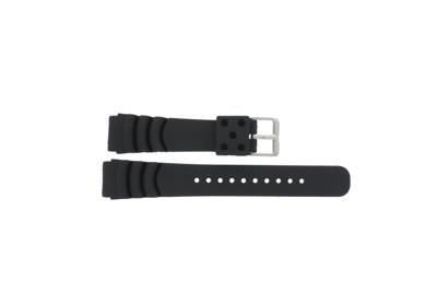 Horlogeband Universeel JD002 Silicoon Zwart 24mm
