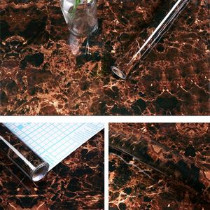 Fotobehang - Zelfklevende folie - deco folie bruin marmer,  60cm x 10 m