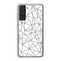 Geometrische lijnen zwart: Samsung Galaxy S21 FE Transparant Hoesje