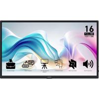 MSI PRO MP165DE LED-monitor Energielabel E (A - G) 39.6 cm (15.6 inch) 1920 x 1080 Pixel 16:9 4 ms HDMI, USB-C, Hoofdtelefoonaansluiting IPS LED