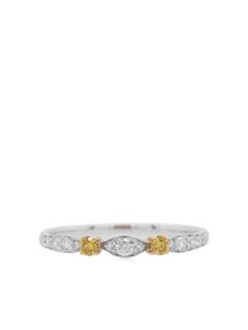 HYT Jewelry anneau en or blanc 18ct pavé de diamants - Argent