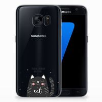 Samsung Galaxy S7 Telefoonhoesje met Naam Cat Good Day