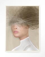 Urban Cotton Wandkleed 'Mood Cloud' 80 x 110cm in Floating Frame - off white