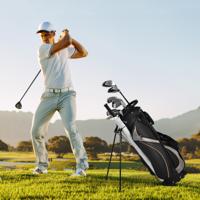 Polyester Geweven Golftas 9-Inch Professionele Golftas met Schouderband Zwart