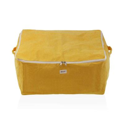 Opbergdoos Versa Corduroy 40 x 25 x 50 cm Geel