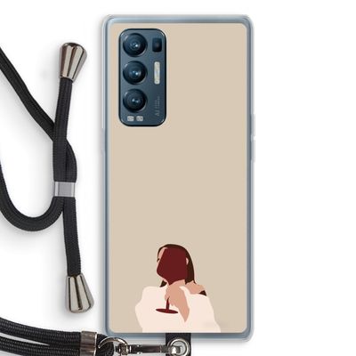 I drink wine: Oppo Find X3 Neo Transparant Hoesje met koord