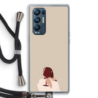 I drink wine: Oppo Find X3 Neo Transparant Hoesje met koord